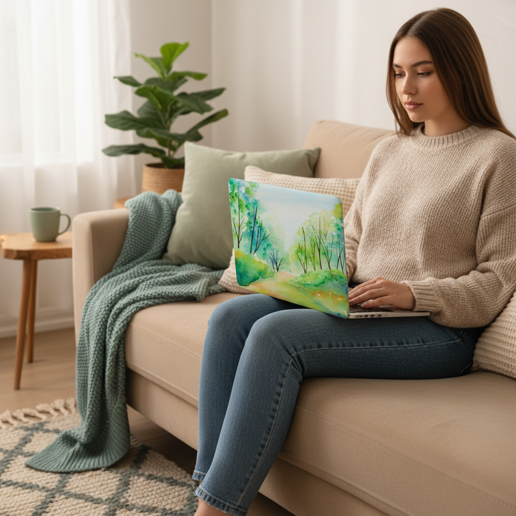 Watercolour Forest MacBook Case