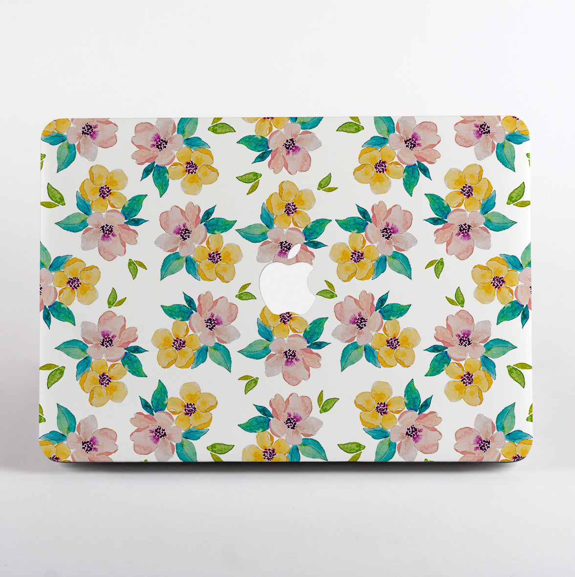 Watercolour Blossom patterned MacBook Case