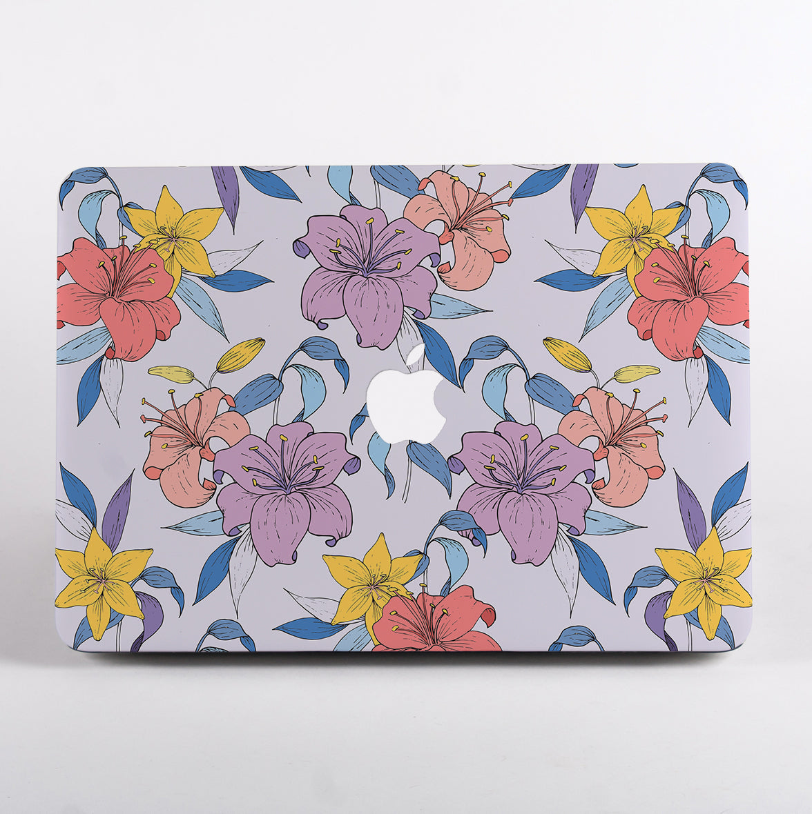 Purple Floral MacBook Case