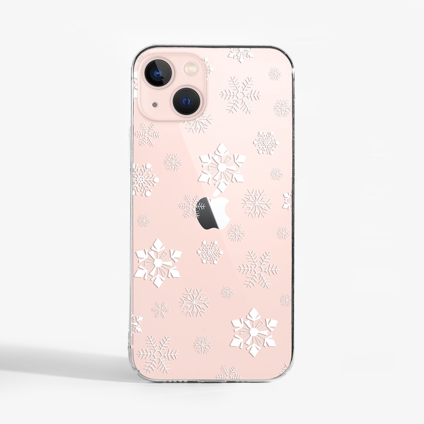 Small Snowflakes Clear Phone Case