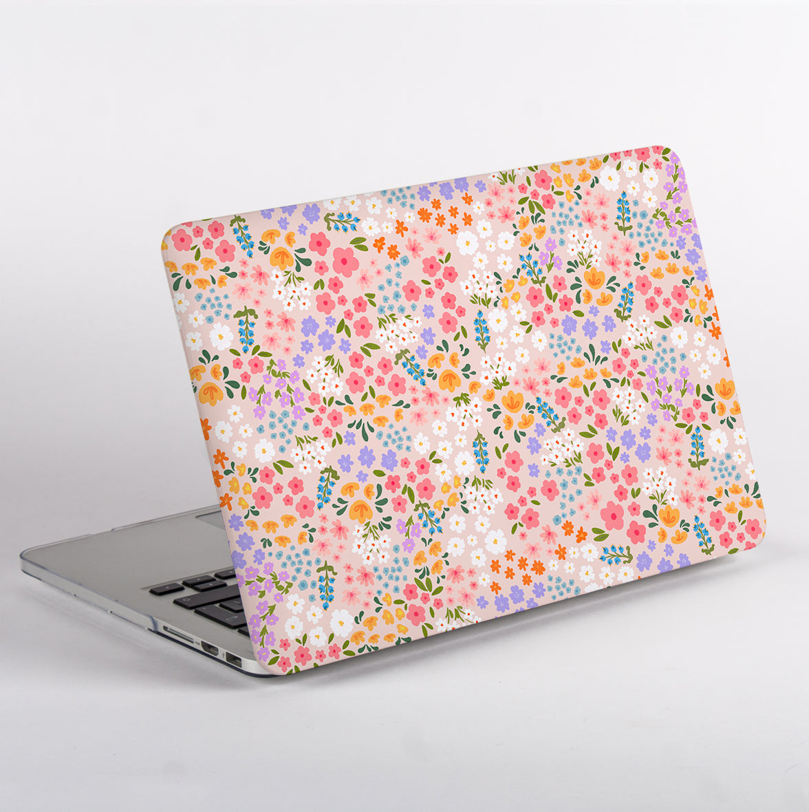 MacBook with a Cute Floral patterned macbook case