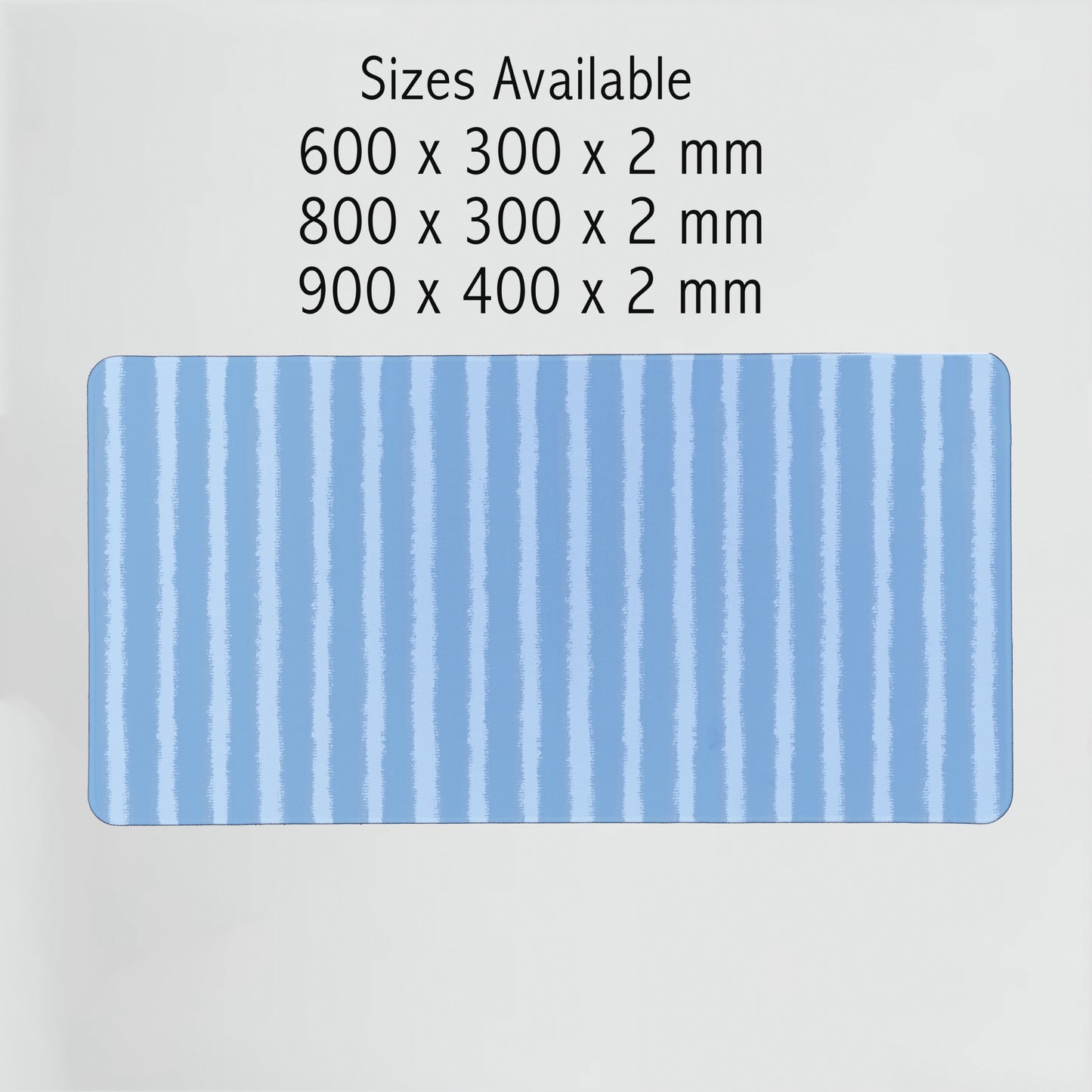 Blue Stripes Desk Mat