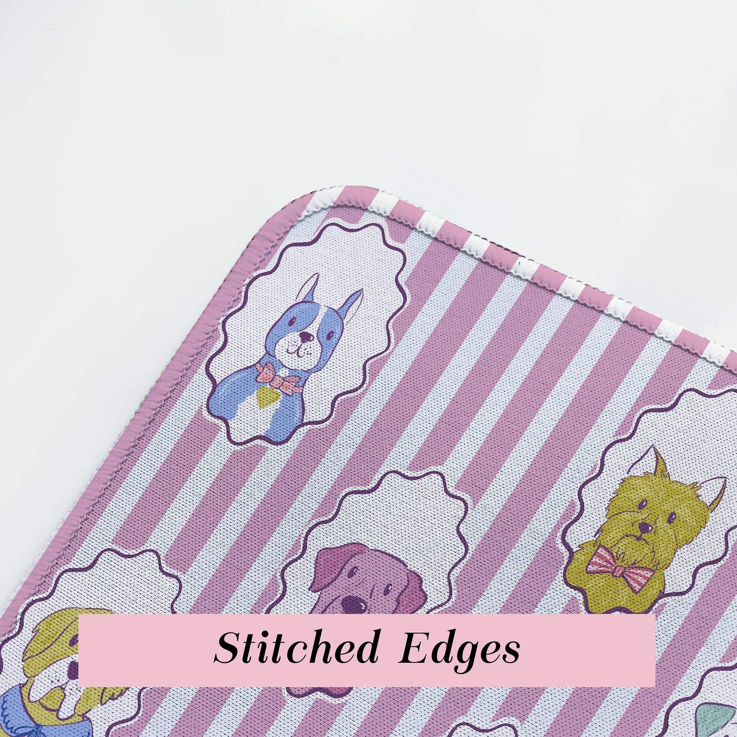Posh Pups | Cute Dog Purple Desk Mat