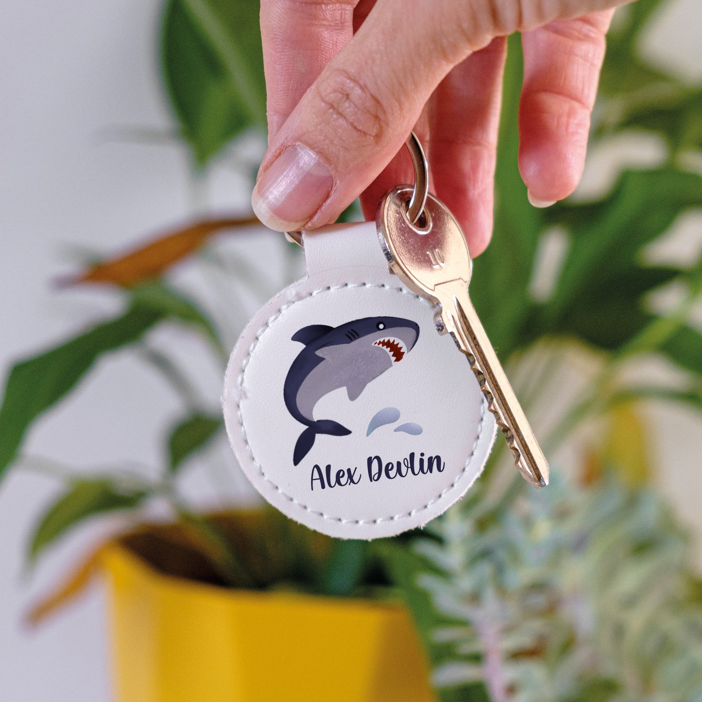 Personalised Shark Kids Bag Tag | School Name Tag