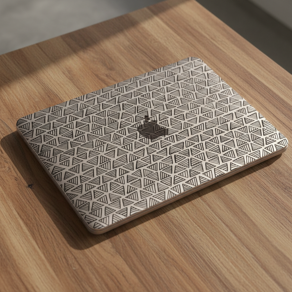 Black Triangles - Clear MacBook Case