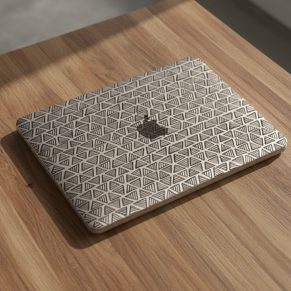 Black Triangles - Clear MacBook Case