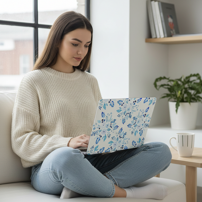 Blue Florals MacBook Case