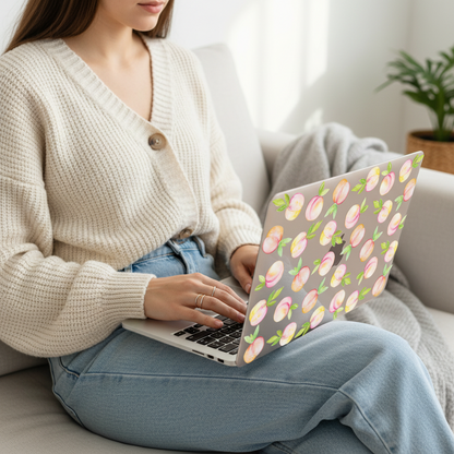 Clear Peaches MacBook Case