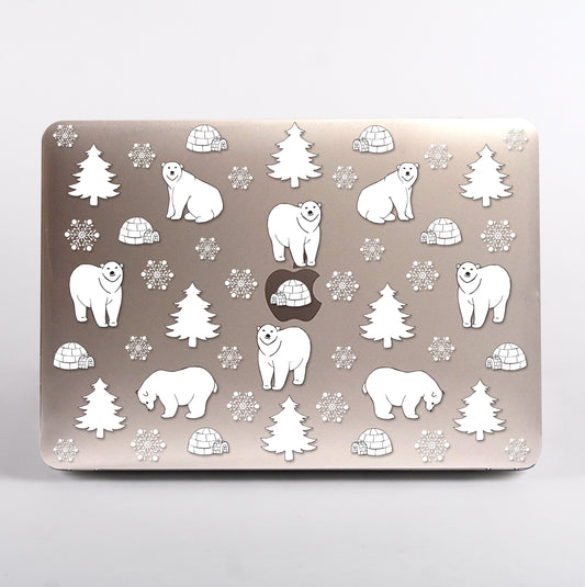 Polar Bear and Snowflake MacBook Case on a MacBook Air