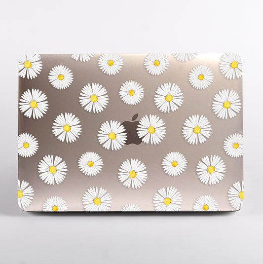 MacBook Floral Daisy Clear Case
