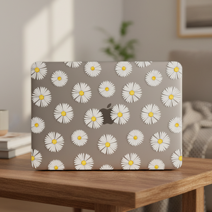 Daisy Floral Clear MacBook Case