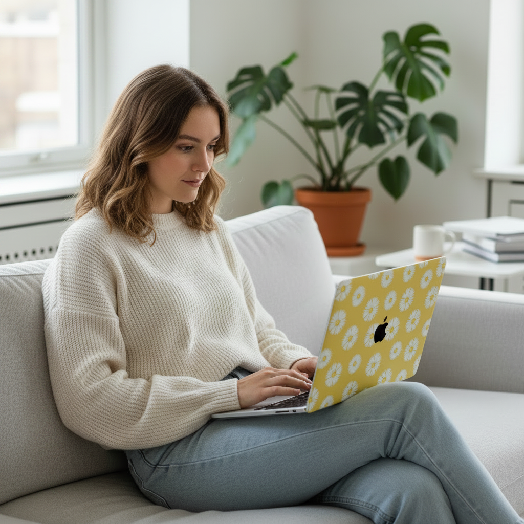 Daisy Flowers MacBook Case