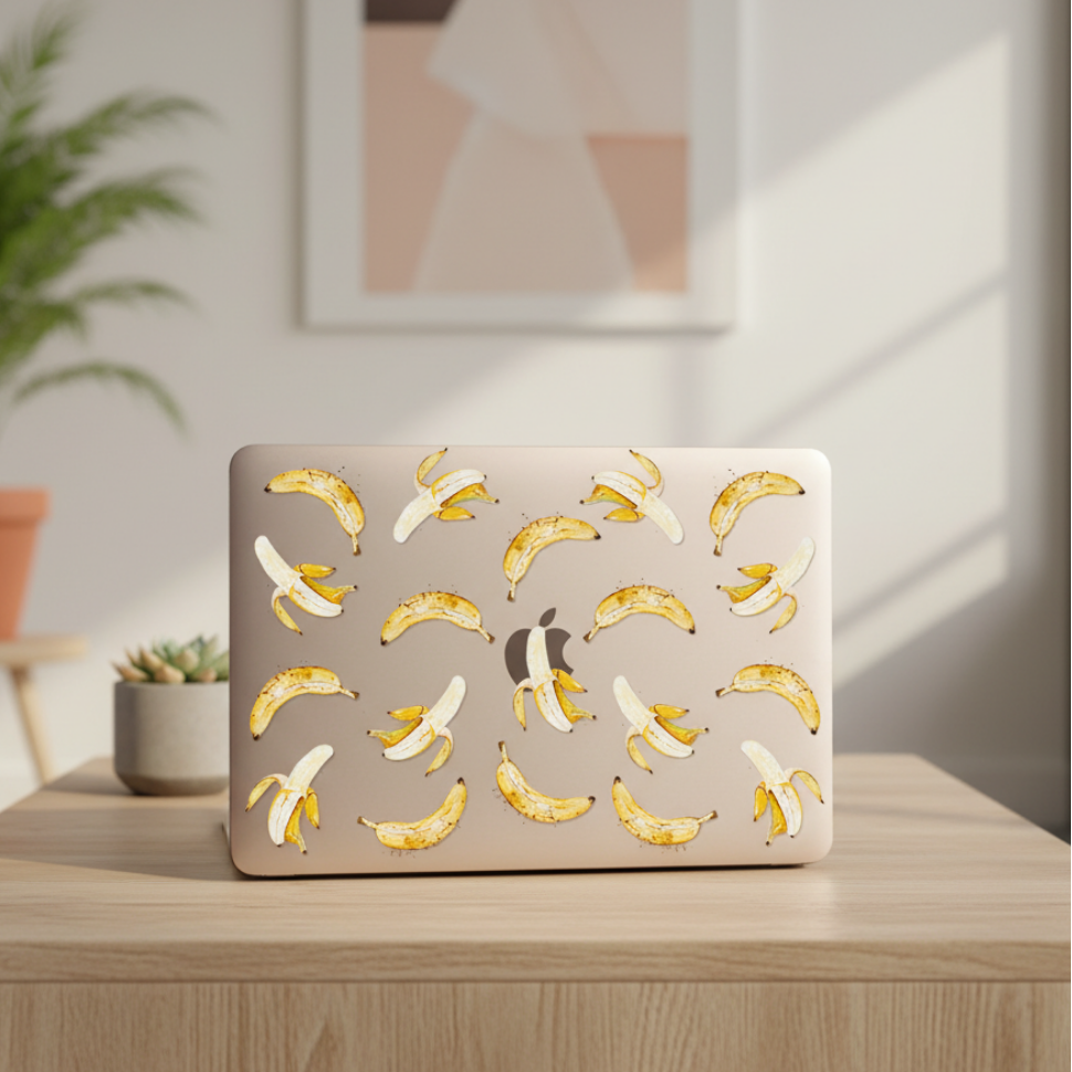 Clear Banana MacBook Case