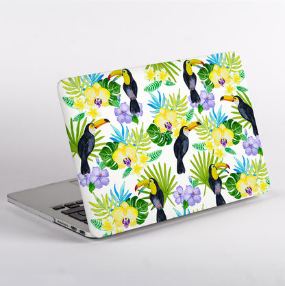 MacBook Pro With Floral Toucan Case