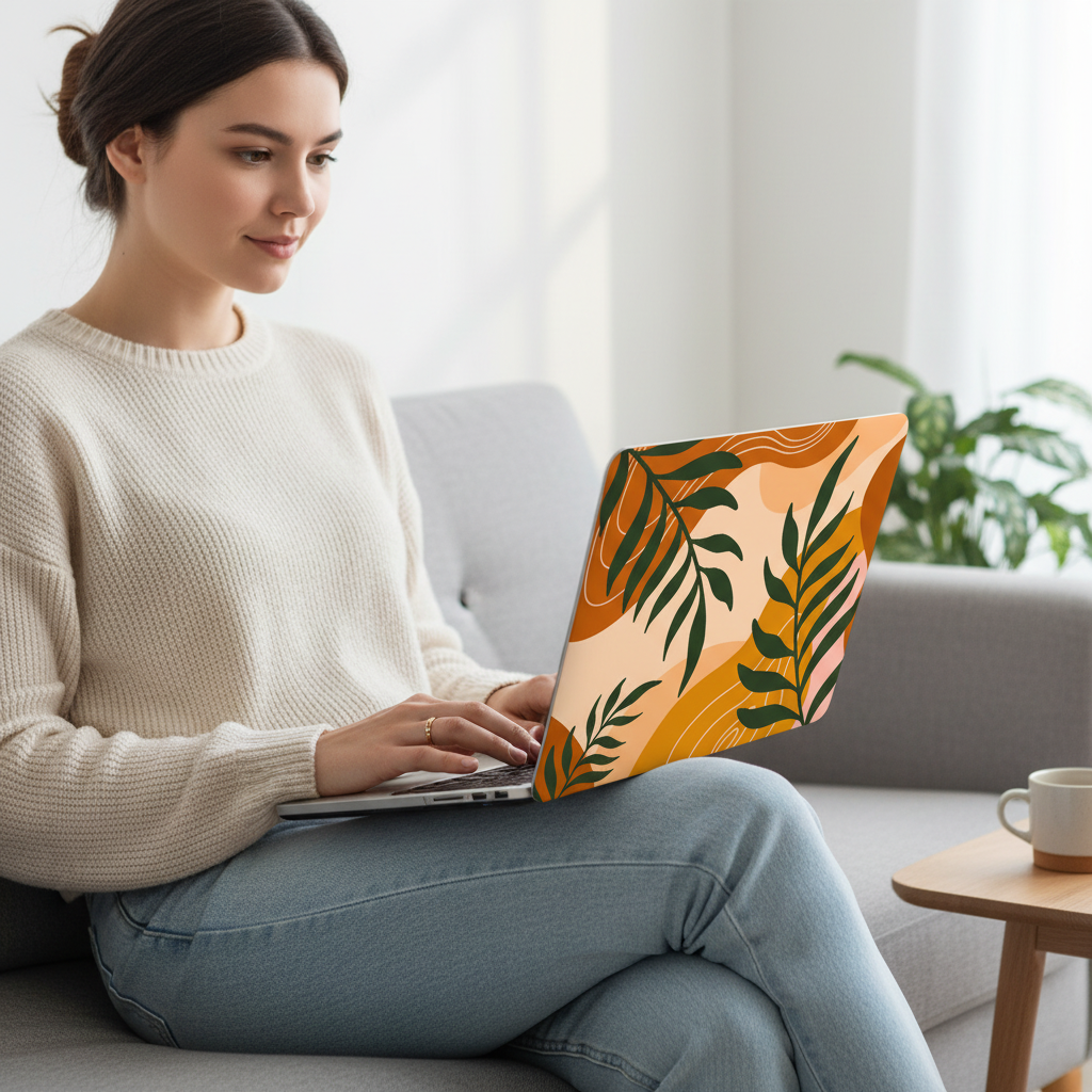 Abstract Botanical Painting MacBook Case