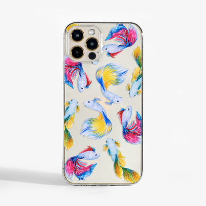Betta Rainbow Fish Clear Phone Case