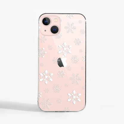 Small Snowflakes Clear Phone Case