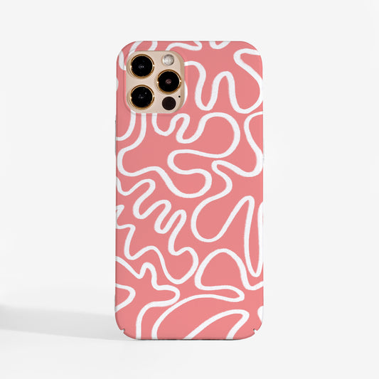 Pink Abstract Lines Phone Case