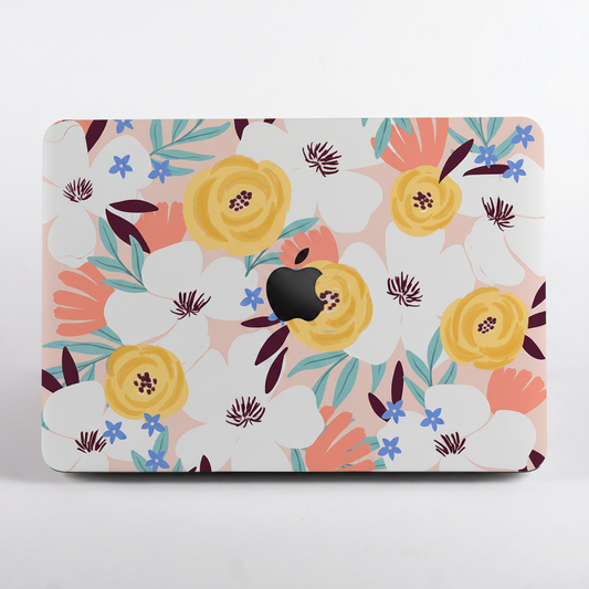 Abstract Floral MacBook Case