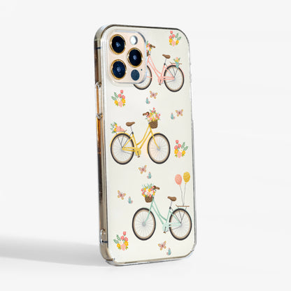 Spring Bikes Clear Phone Case
