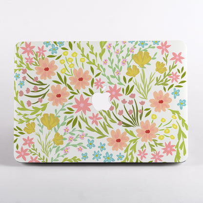 Spainsh Flowers floral macbook case on a macbook
