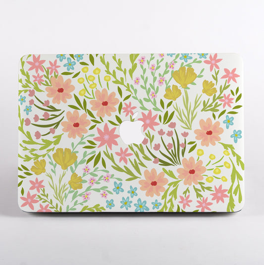 Spainsh Flowers floral macbook case on a macbook