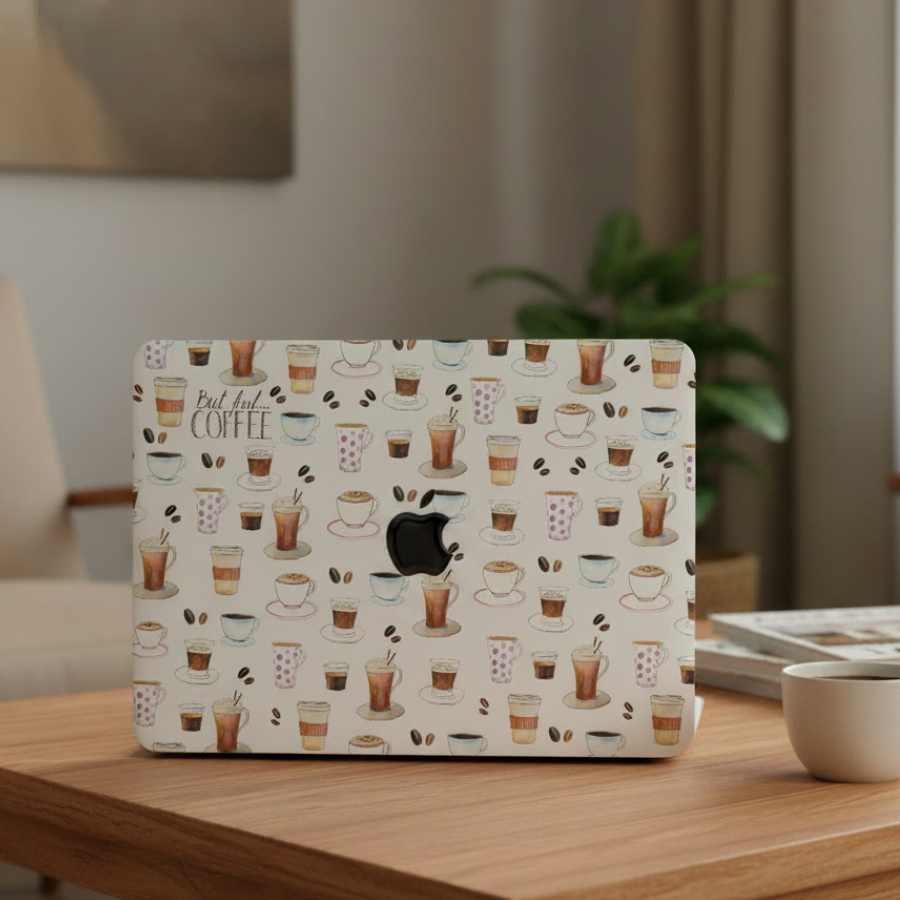 But First Coffee MacBook Case