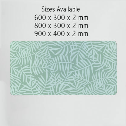 Green Leaves Desk Mat