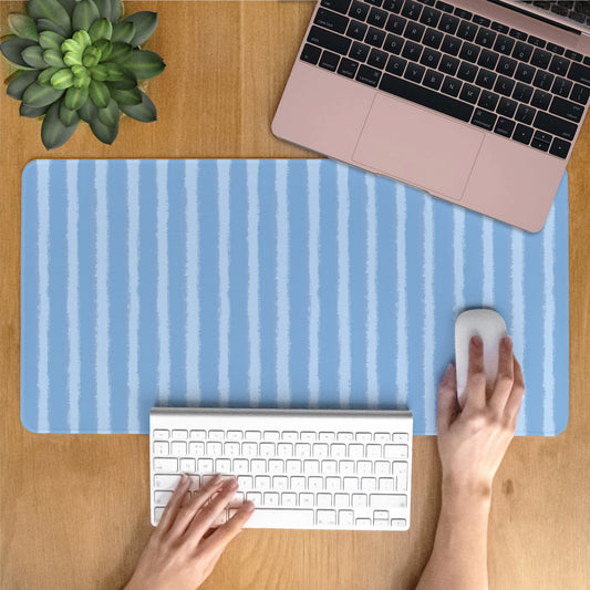 Blue Stripes Desk Mat
