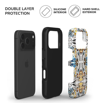 Abstract Animal Print Phone Case  build with hard glossy shell and soft TPU inner lining for extra protection