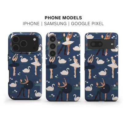 Swan Lake ballet phone case available for iPhone Samsung and Google models 