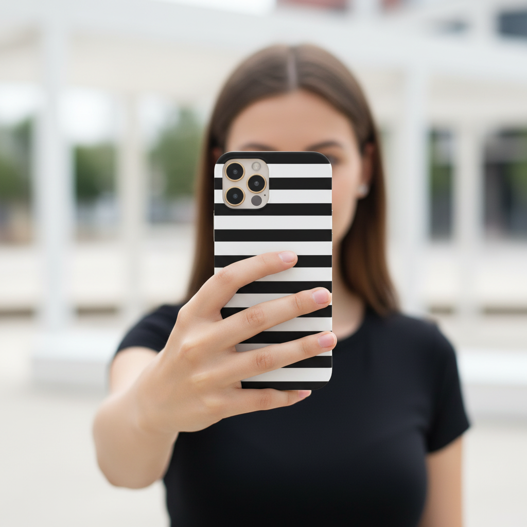 Black and White Stripes Phone Case