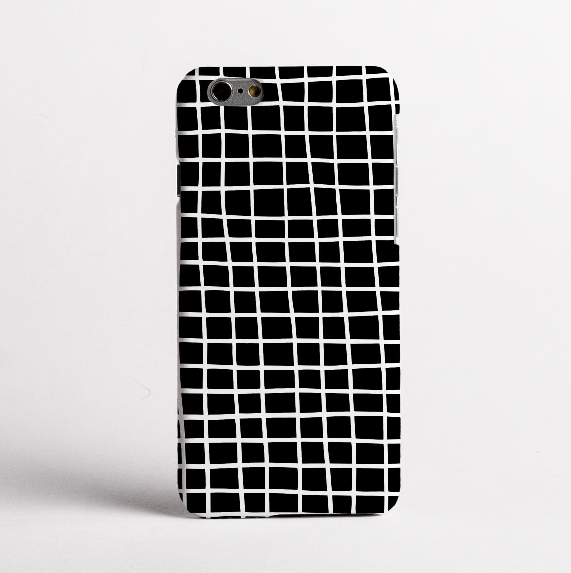 Black Cross Stripes phone case with sleek monochrome lines; a stylish, durable protective phone case for everyday use.