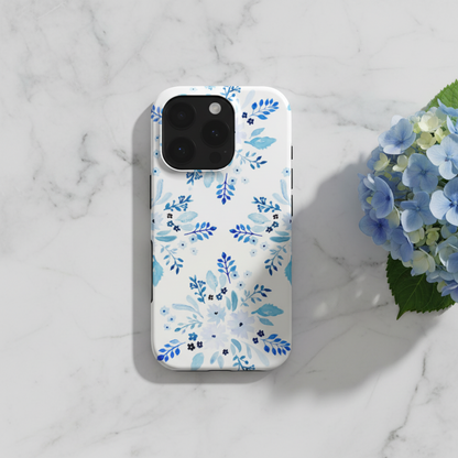 Blue Florals Tough Phone Case 