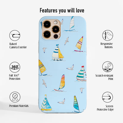 Blue Boats Phone Case