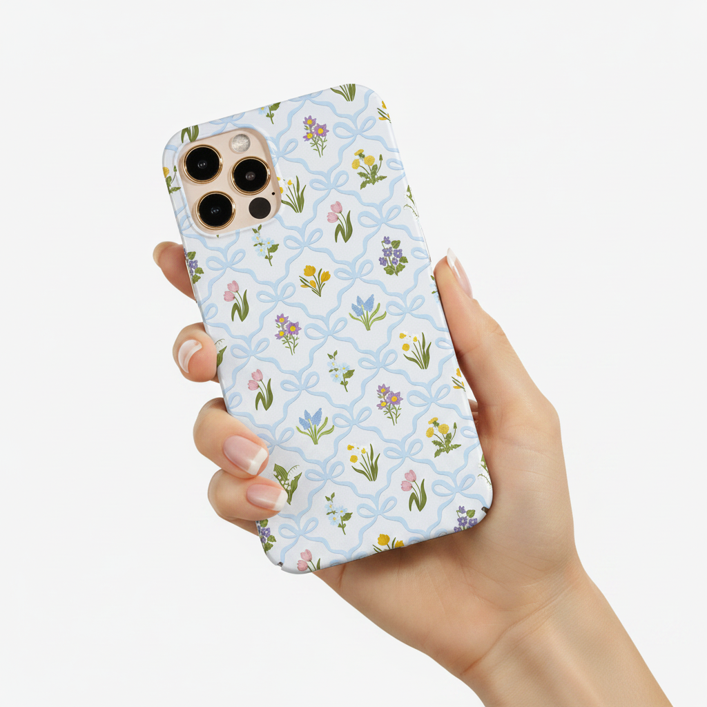 Blue Wild Flowers Phone Case