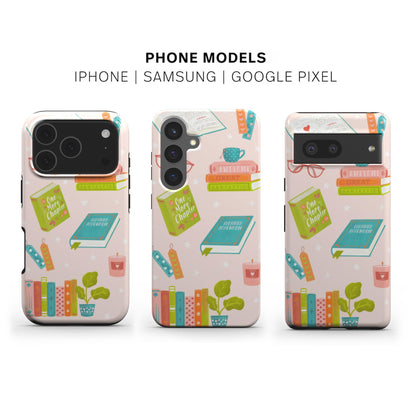 Book Lover Phone Case available for iPhone Samsung and Google models 