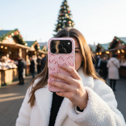 Cute and festive Candy Cane Phone case- that offers durable protection for your iPhone, samsung or Google Pixel.