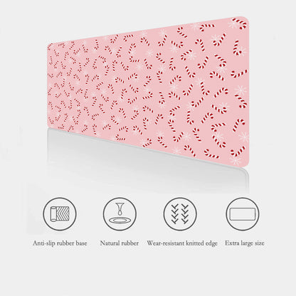 Candy Cane Desk Mat – Cute Festive Design