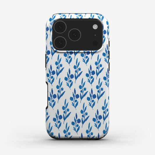China Porcelain phone case inspired by the delicate blue-and-white ceramics art with glossy finish. A protective designer phone case for iPhone and Samsung.
