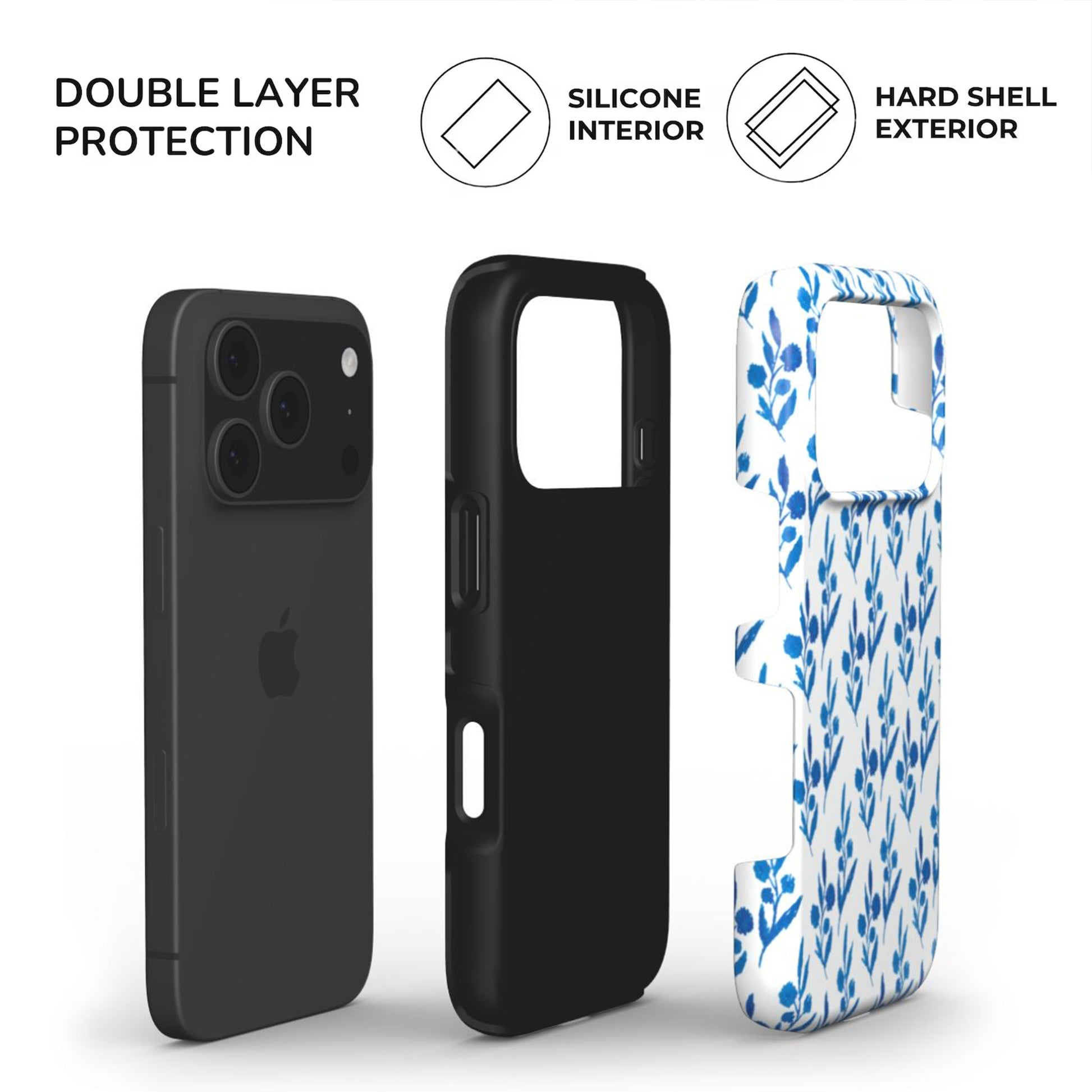 China Porceleain Phone case built with dual layer protection - soft TPU interior and Hard glossy shell