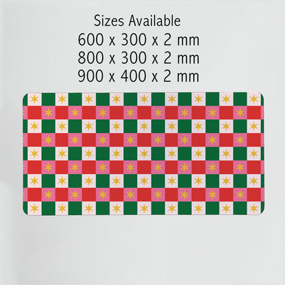 Christmas Plaid Desk Mat