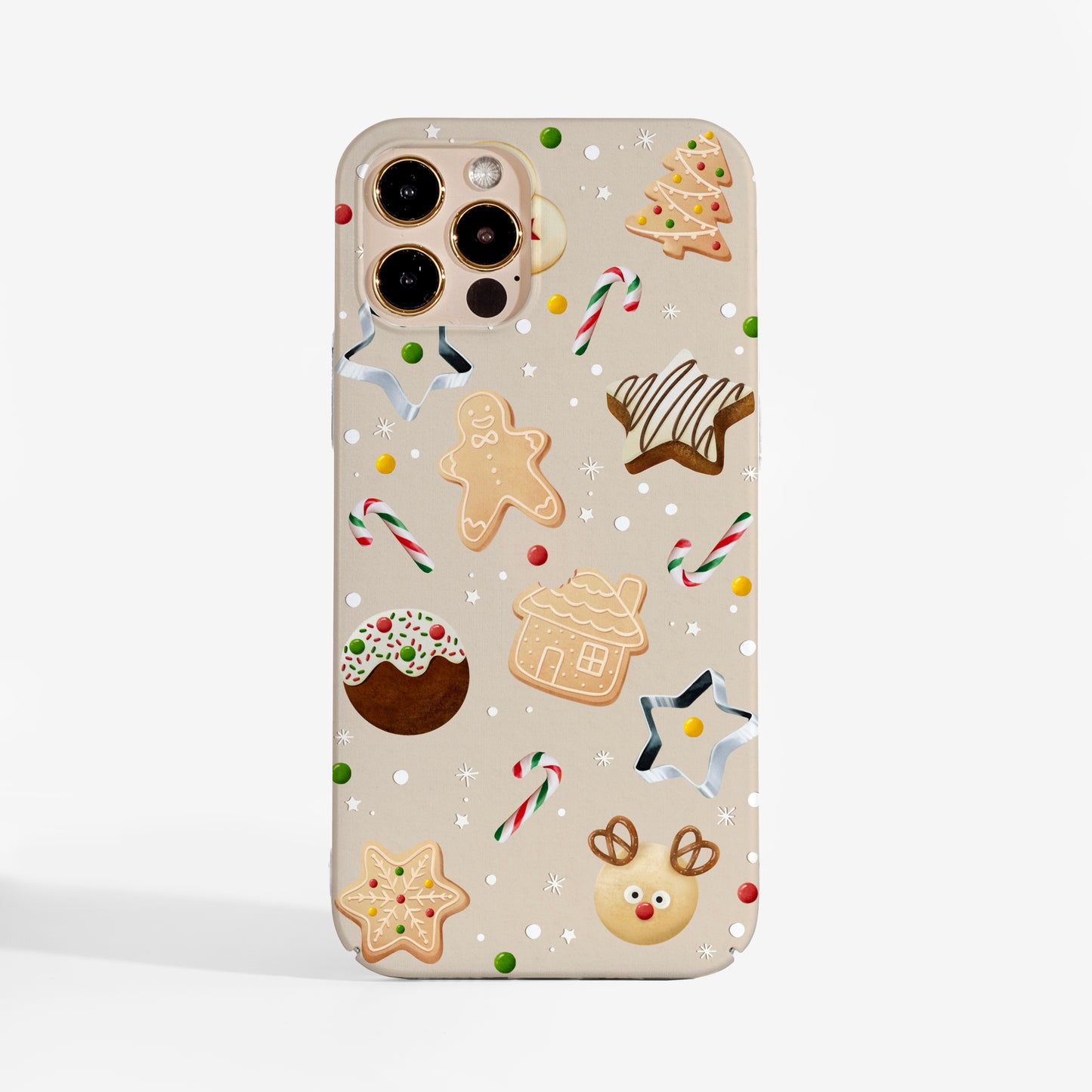 Christmas Cookies phone case featuring cute illustrated biscuits; a durable, stylish phone case for holiday vibes and protection.