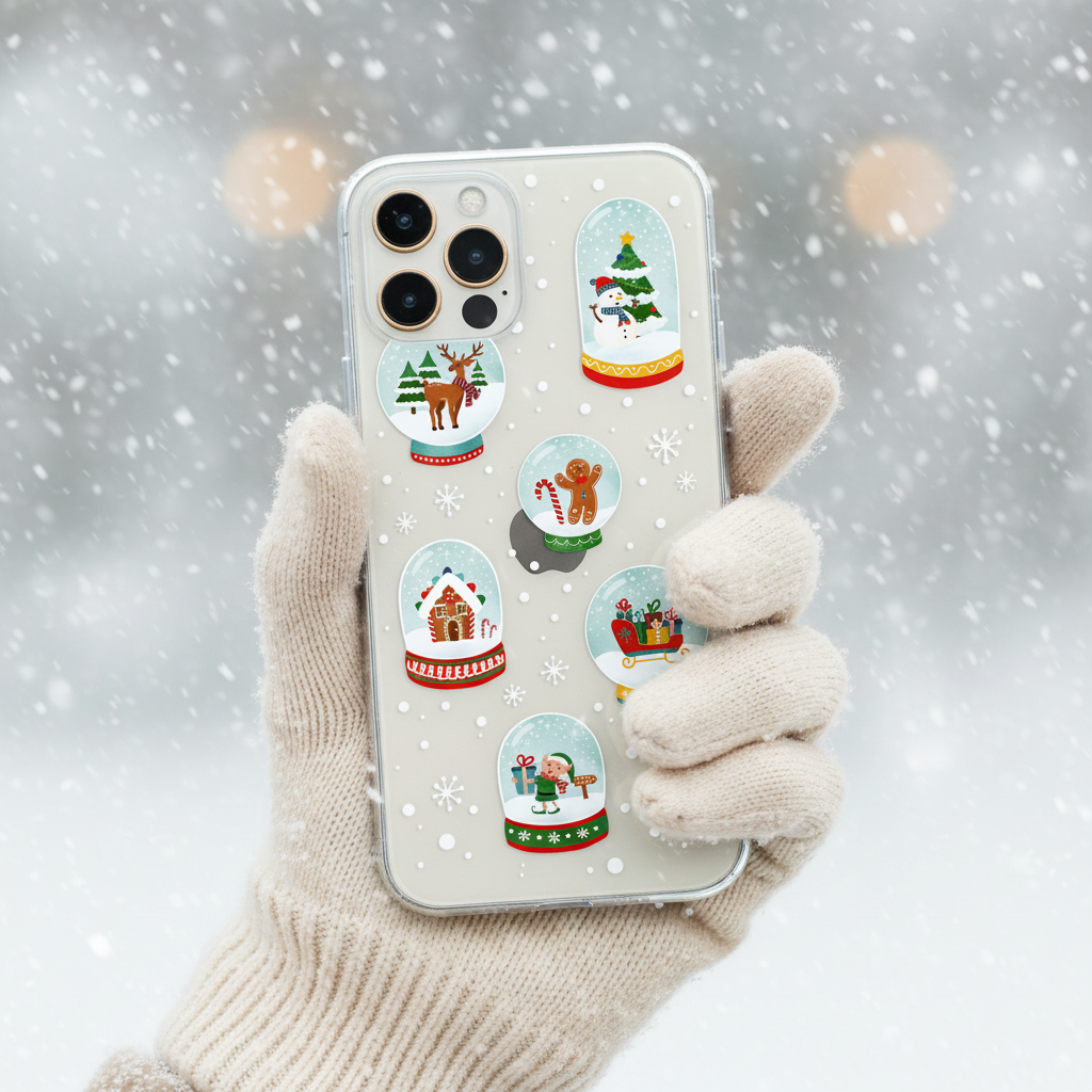 Clear Snow Globe Phone Case