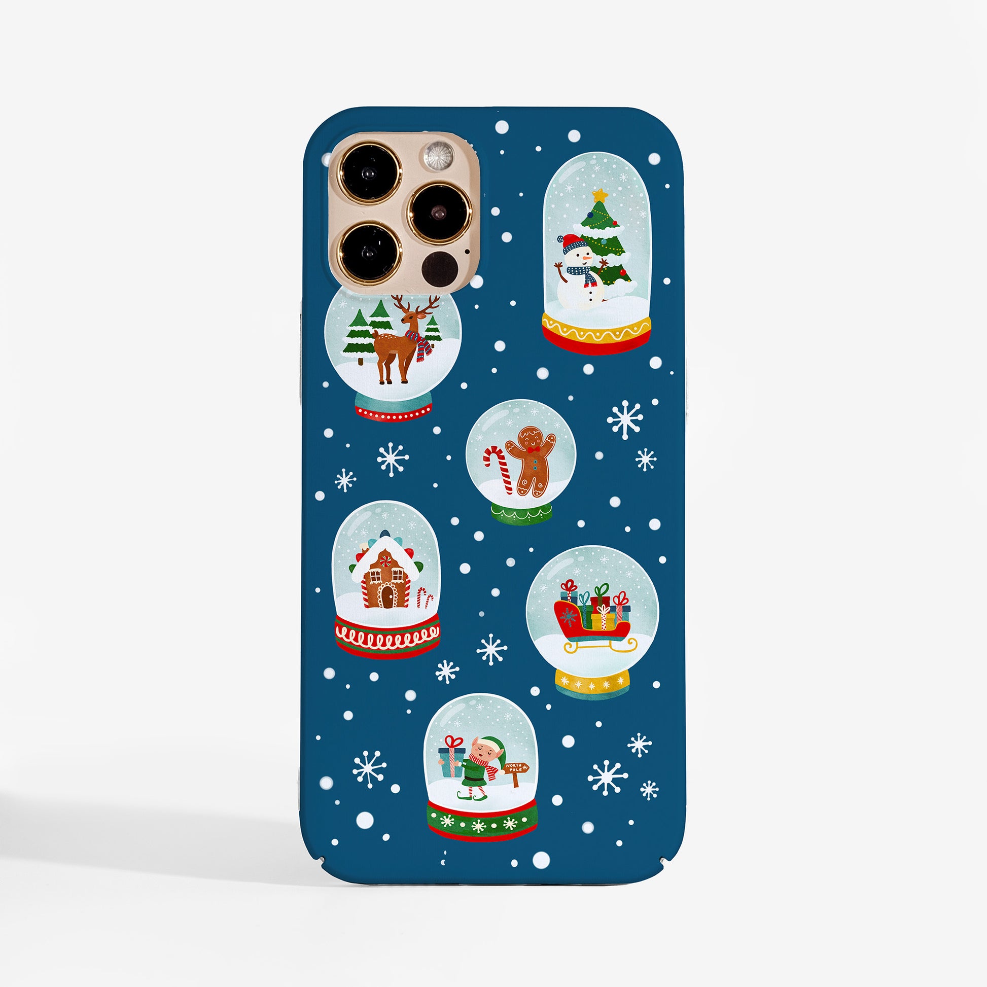 Christmas Snow Globes phone case with cute winter design. A protective phone case that keeps your device safe in festive style.