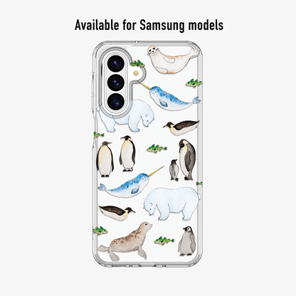 Arctic animals phone case available for Android phones, including the newest Samsung models