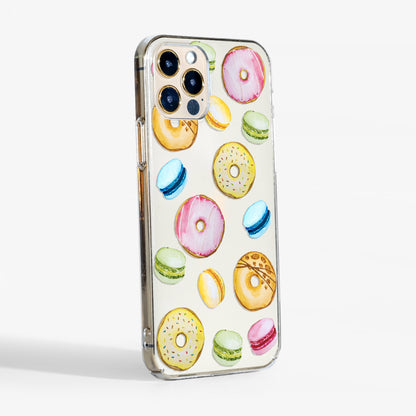 Clear Dessert Phone Case showing slim protective fit and transparent sides