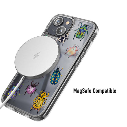 Clear beetle phone case MagSafe compatible for wireless charging