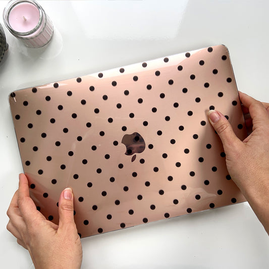 Clear Polka Dots MacBook Case