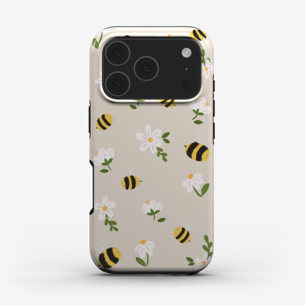 Cute Bees Phone Case with pretty design and strong shell -Built to last, and made to stand out without trying too hard.